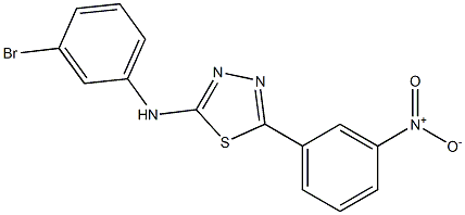 N2-(3-bromophenyl)-5-(3-nitrophenyl)-1,3,4-thiadiazol-2-amine Struktur