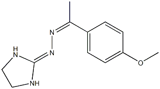 2-{2-[1-(4-methoxyphenyl)ethylidene]hydrazono}imidazolidine Struktur