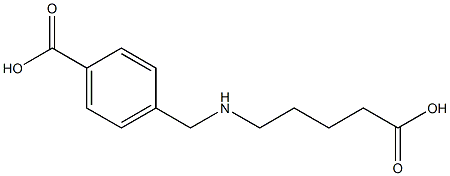 4-{[(4-carboxybutyl)amino]methyl}benzoic acid Struktur