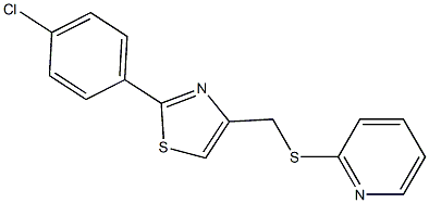 2-(4-chlorophenyl)-4-[(2-pyridylthio)methyl]-1,3-thiazole Struktur