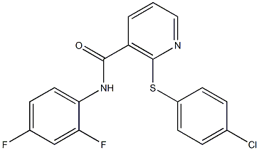 2-[(4-chlorophenyl)sulfanyl]-N-(2,4-difluorophenyl)nicotinamide Struktur