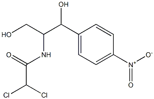 N1-[2-hydroxy-1-(hydroxymethyl)-2-(4-nitrophenyl)ethyl]-2,2-dichloroacetamide Struktur