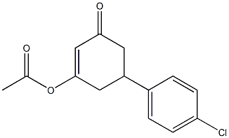 5-(4-chlorophenyl)-3-oxocyclohex-1-enyl acetate Struktur