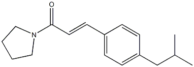 (E)-3-(4-isobutylphenyl)-1-(1-pyrrolidinyl)-2-propen-1-one Struktur