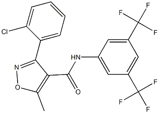 N4-[3,5-di(trifluoromethyl)phenyl]-3-(2-chlorophenyl)-5-methylisoxazole-4-carboxamide Struktur