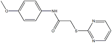 N1-(4-methoxyphenyl)-2-(pyrimidin-2-ylthio)acetamide Struktur