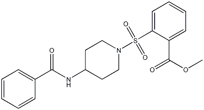 methyl 2-{[4-(benzoylamino)piperidino]sulfonyl}benzenecarboxylate Struktur