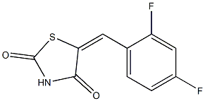 5-[(E)-(2,4-difluorophenyl)methylidene]-1,3-thiazolane-2,4-dione Struktur