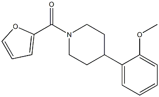 2-furyl[4-(2-methoxyphenyl)piperidino]methanone Struktur