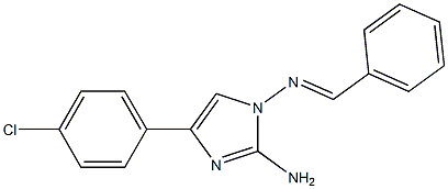 N-[2-amino-4-(4-chlorophenyl)-1H-imidazol-1-yl]-N-[(E)-phenylmethylidene]amine Struktur