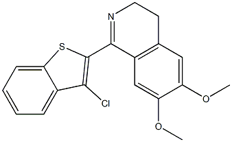 1-(3-chlorobenzo[b]thiophen-2-yl)-6,7-dimethoxy-3,4-dihydroisoquinoline Struktur