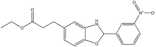 ethyl 3-[2-(3-nitrophenyl)-2,3-dihydro-1,3-benzoxazol-5-yl]propanoate Struktur