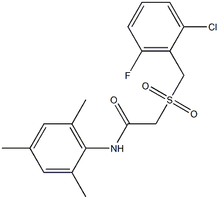 N1-mesityl-2-[(2-chloro-6-fluorobenzyl)sulfonyl]acetamide Struktur