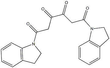 1,6-di(2,3-dihydro-1H-indol-1-yl)-1,3,4,6-hexanetetraone Struktur