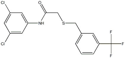 N1-(3,5-dichlorophenyl)-2-{[3-(trifluoromethyl)benzyl]thio}acetamide Struktur