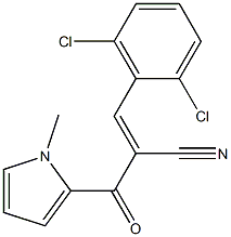 3-(2,6-dichlorophenyl)-2-[(1-methyl-1H-pyrrol-2-yl)carbonyl]acrylonitrile Struktur