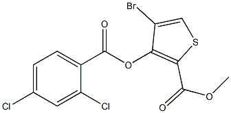 methyl 4-bromo-3-[(2,4-dichlorobenzoyl)oxy]thiophene-2-carboxylate Struktur