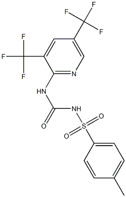 2-[({[(4-methylphenyl)sulfonyl]amino}carbonyl)amino]-3,5-bis(trifluoromethyl)pyridine Struktur