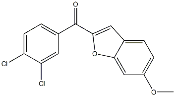 (3,4-dichlorophenyl)(6-methoxybenzo[b]furan-2-yl)methanone Struktur