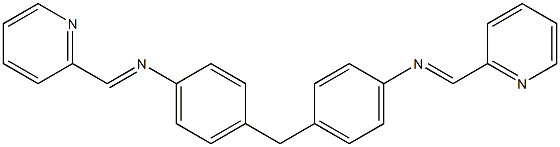 N1-(2-pyridylmethylidene)-4-{4-[(2-pyridylmethylidene)amino]benzyl}aniline Struktur