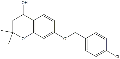 7-[(4-chlorobenzyl)oxy]-2,2-dimethylchroman-4-ol Struktur