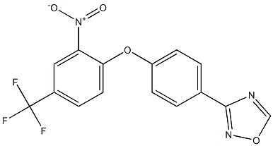 3-{4-[2-nitro-4-(trifluoromethyl)phenoxy]phenyl}-1,2,4-oxadiazole Struktur