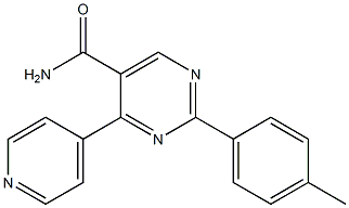 2-(4-methylphenyl)-4-(4-pyridinyl)-5-pyrimidinecarboxamide Struktur