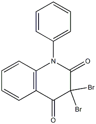 3,3-dibromo-1-phenyl-1,2,3,4-tetrahydroquinoline-2,4-dione Struktur