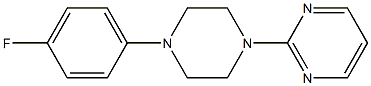 2-[4-(4-fluorophenyl)piperazino]pyrimidine Struktur