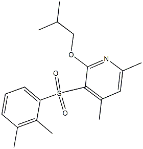 3-[(2,3-dimethylphenyl)sulfonyl]-2-isobutoxy-4,6-dimethylpyridine Struktur