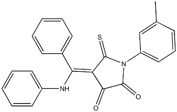 4-[anilino(phenyl)methylidene]-1-(3-methylphenyl)-5-thioxopyrrolidine-2,3-dione Struktur