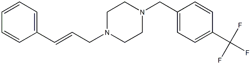 1-[(E)-3-phenyl-2-propenyl]-4-[4-(trifluoromethyl)benzyl]piperazine Struktur