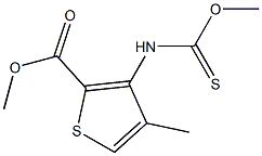 methyl 3-[(methoxycarbothioyl)amino]-4-methylthiophene-2-carboxylate Struktur