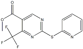 methyl 2-(2-pyridylthio)-4-(trifluoromethyl)pyrimidine-5-carboxylate Struktur