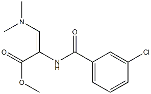 methyl 2-[(3-chlorobenzoyl)amino]-3-(dimethylamino)acrylate Struktur