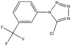 5-chloro-1-[3-(trifluoromethyl)phenyl]-1H-1,2,3,4-tetraazole Struktur