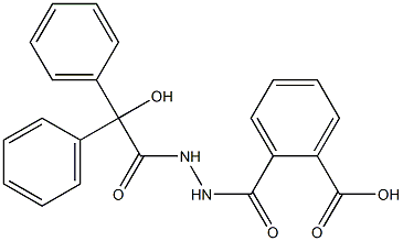 2-{[2-(2-hydroxy-2,2-diphenylacetyl)hydrazino]carbonyl}benzoic acid Struktur