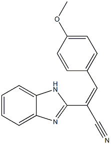 2-(1H-benzo[d]imidazol-2-yl)-3-(4-methoxyphenyl)acrylonitrile Struktur