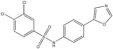 N1-[4-(1,3-oxazol-5-yl)phenyl]-3,4-dichlorobenzene-1-sulfonamide Struktur