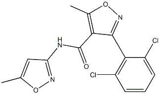 3-(2,6-dichlorophenyl)-5-methyl-N-(5-methyl-3-isoxazolyl)-4-isoxazolecarboxamide Struktur