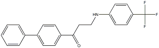 1-[1,1'-biphenyl]-4-yl-3-[4-(trifluoromethyl)anilino]-1-propanone Struktur