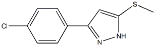 3-(4-chlorophenyl)-5-(methylthio)-1H-pyrazole Struktur