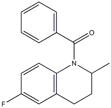 [6-fluoro-2-methyl-3,4-dihydro-1(2H)-quinolinyl](phenyl)methanone Struktur