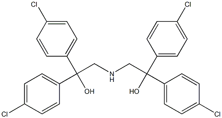 2-{[2,2-bis(4-chlorophenyl)-2-hydroxyethyl]amino}-1,1-bis(4-chlorophenyl)-1-ethanol Struktur