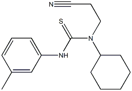 N-(2-cyanoethyl)-N-cyclohexyl-N'-(3-methylphenyl)thiourea Struktur