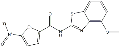 N2-(4-methoxy-1,3-benzothiazol-2-yl)-5-nitro-2-furamide Struktur