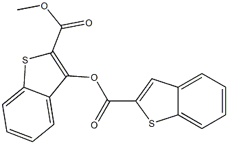 methyl 3-[(benzo[b]thiophen-2-ylcarbonyl)oxy]benzo[b]thiophene-2-carboxylate Struktur