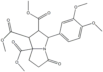 trimethyl 3-(3,4-dimethoxyphenyl)-5-oxotetrahydro-1H-pyrrolizine-1,2,7a(5H)-tricarboxylate Struktur