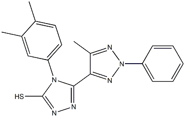 4-(3,4-dimethylphenyl)-5-(5-methyl-2-phenyl-2H-1,2,3-triazol-4-yl)-4H-1,2,4-triazole-3-thiol Struktur