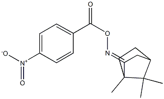 1,7,7-trimethyl-2-{[(4-nitrobenzoyl)oxy]imino}bicyclo[2.2.1]heptane Struktur